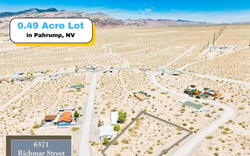 Buildable 0.49-Acre Corner Lot in Pahrump, NV — Public Water & Sewer, Mountain Views