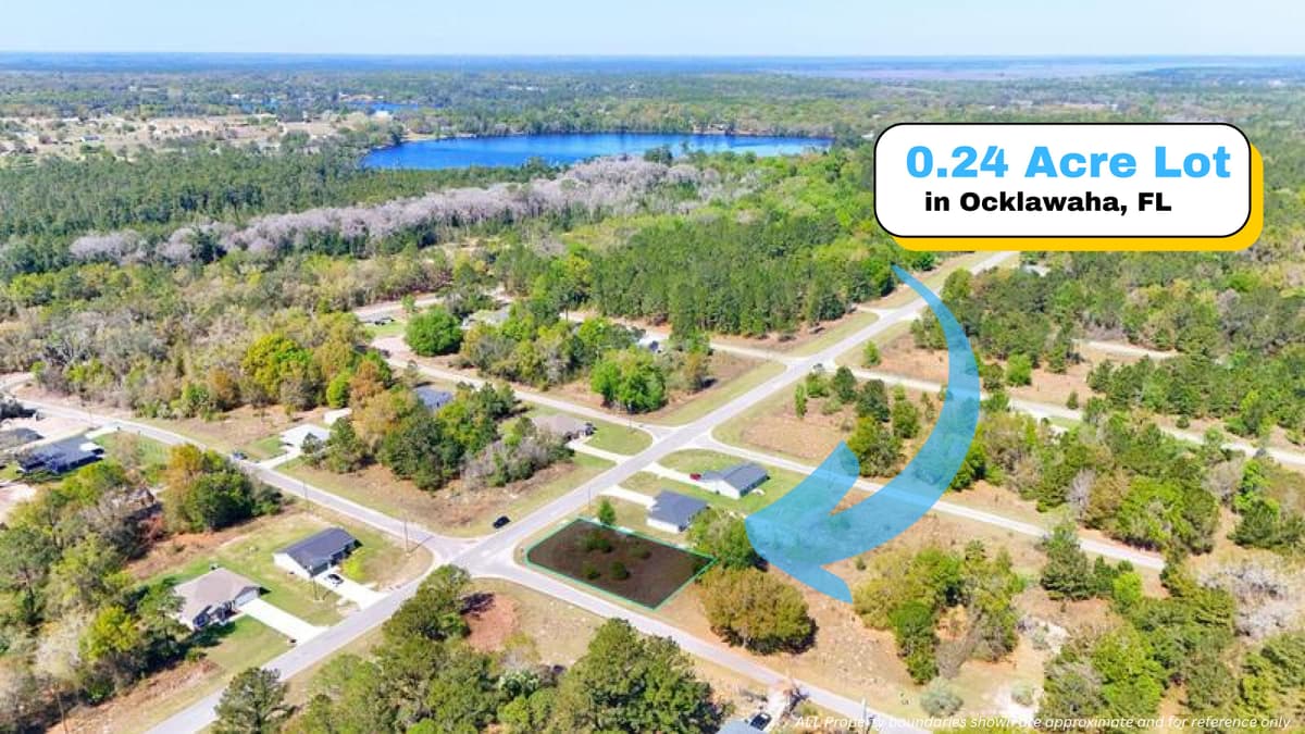 Lote Esquinero de 0.24 Acres en Ocklawaha, FL — Cerca del Lago Weir