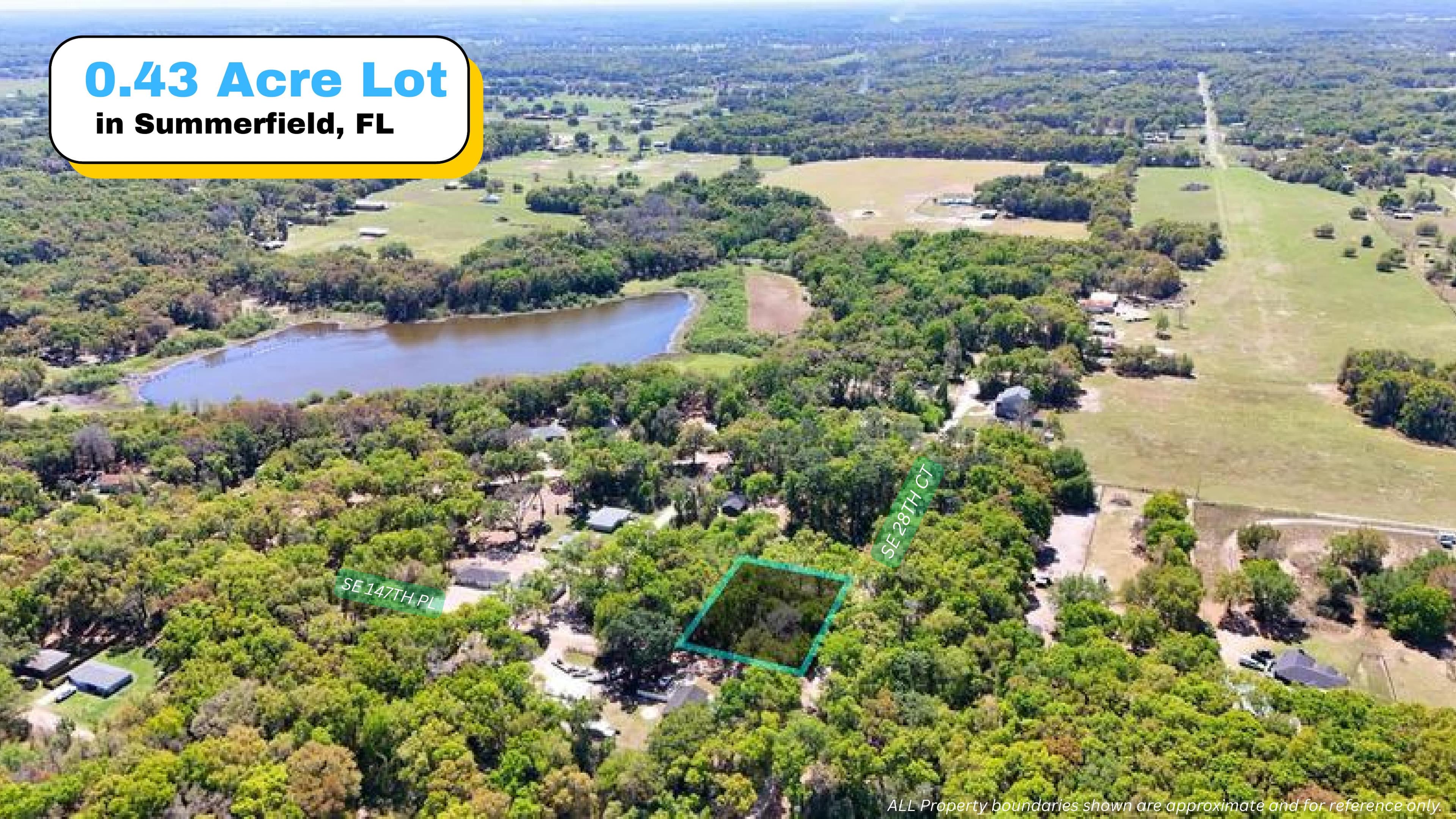 Lote Doble Esquinero de 0.43 Acres en Summerfield, FL — Cerca del Lago Camellia — 1 of 10
