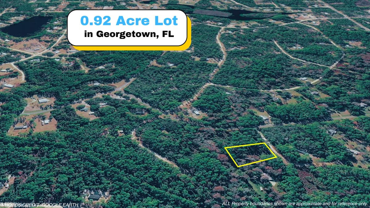 Terreno Boscoso de 0.92 Acres en Georgetown, FL — Sin HOA, Cerca del Rio St. Johns